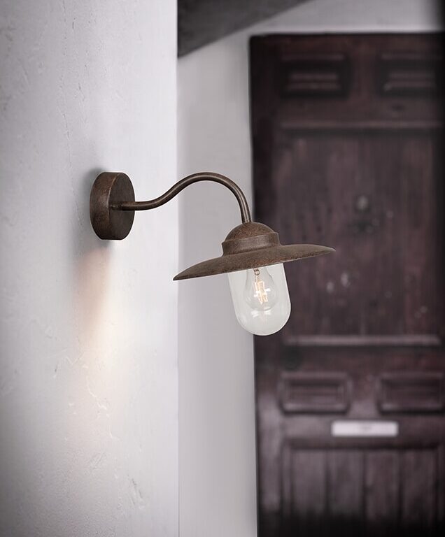 Luxembourg udendørs væglampe, rust