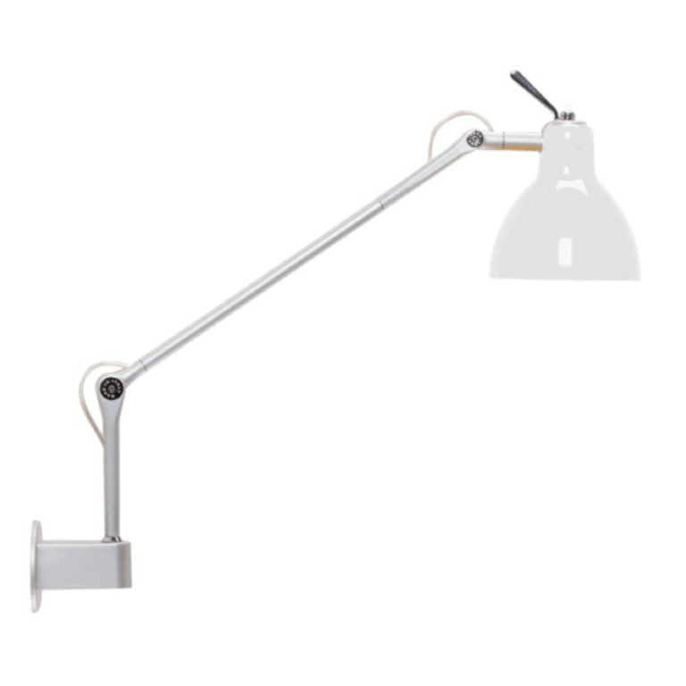 Luxy W1 Væglampe Alu/Blank Hvid Skærm - Rotaliana