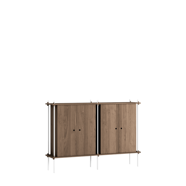 MOEBE S.115.2.E.SO Reol System Røget Eg/Hvid