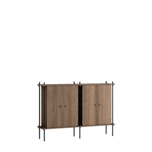 MOEBE S.115.2.E.SO Reol System Røget Eg/Sort