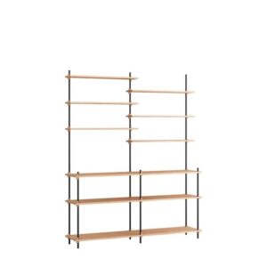 MOEBE S.200.2.D Reol System Eg/sort