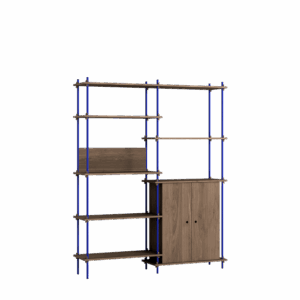 MOEBE S.200.2.I.SO Reol System Røget Eg/Deep Blue