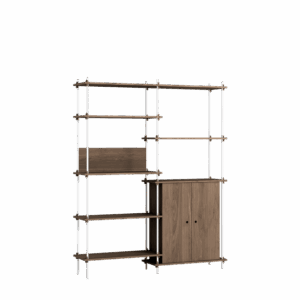 MOEBE S.200.2.I.SO Reol System Røget Eg/Hvid