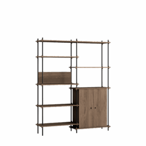 MOEBE S.200.2.I.SO Reol System Røget Eg/Sort