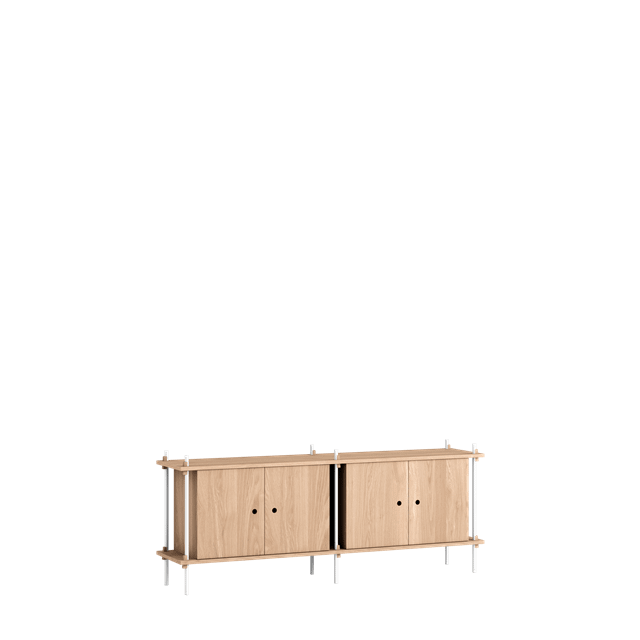 MOEBE S.65.2.D.OA Reol System Eg/Hvid