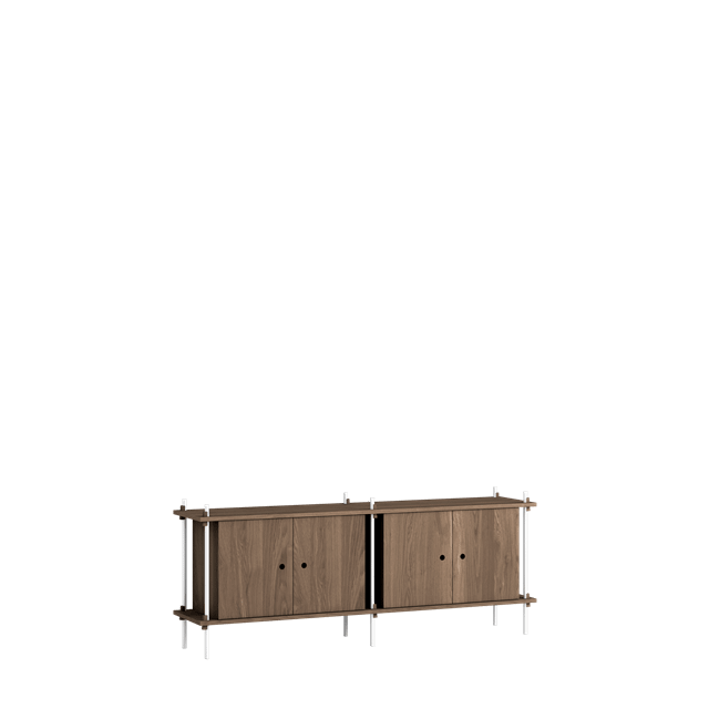 MOEBE S.65.2.D.SO Reol System Røget Eg/Hvid