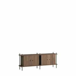 MOEBE S.65.2.D.SO Reol System Røget Eg/Pine Green