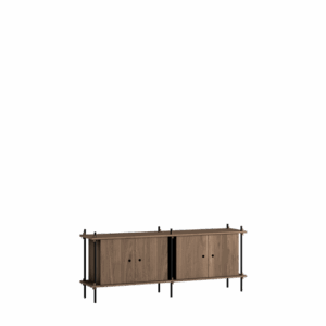 MOEBE S.65.2.D.SO Reol System Røget Eg/Sort