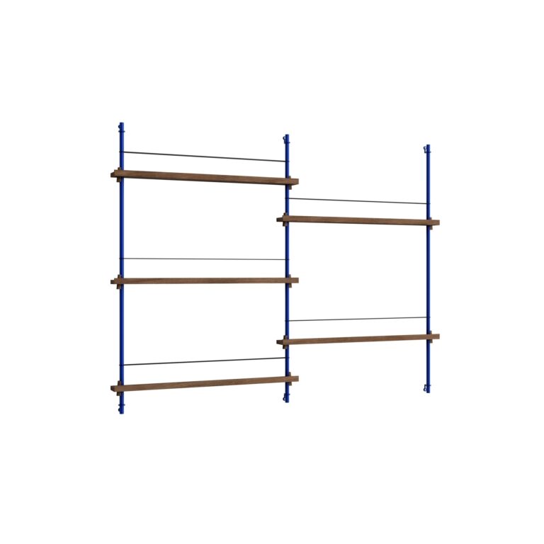 Magazine Shelving Reol Høj Eg/Deep Blue