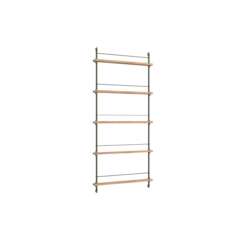 Magazine Shelving Reol Høj Eg/Pine Green