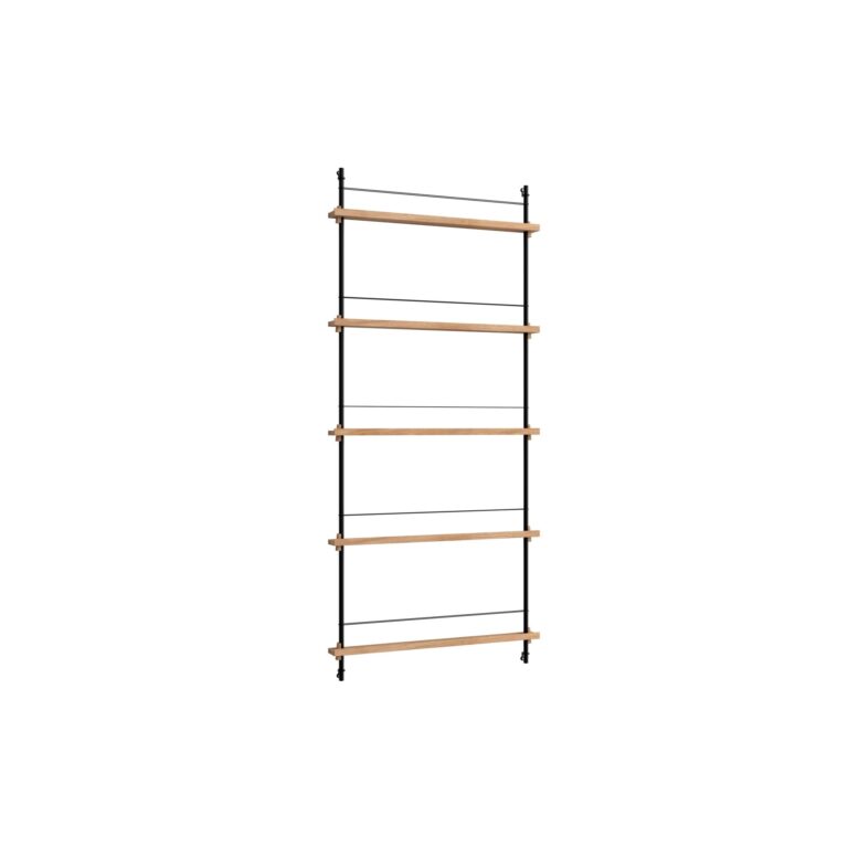 Magazine Shelving Reol Høj Eg/Sort
