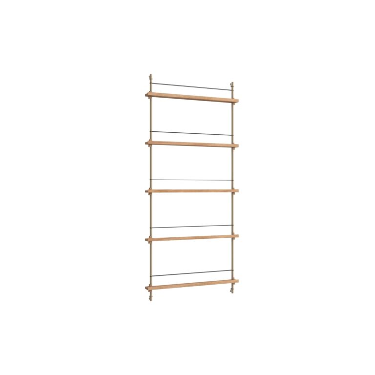 Magazine Shelving Reol Høj Eg/Warm Grey