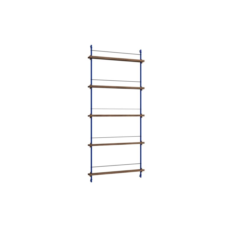 Magazine Shelving Reol Høj Røget Eg/Deep Blue