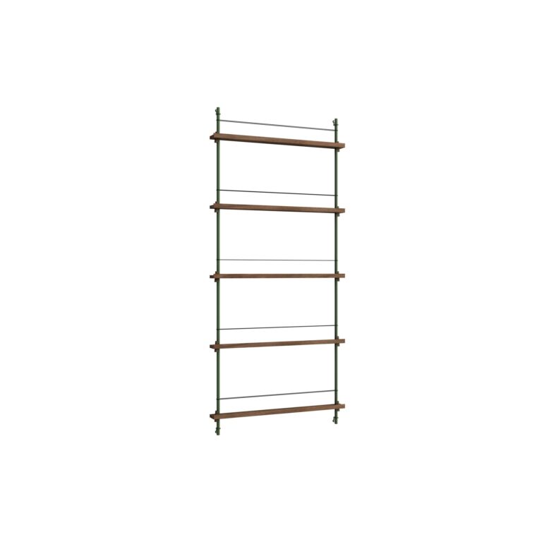 Magazine Shelving Reol Høj Røget Eg/Pine Green