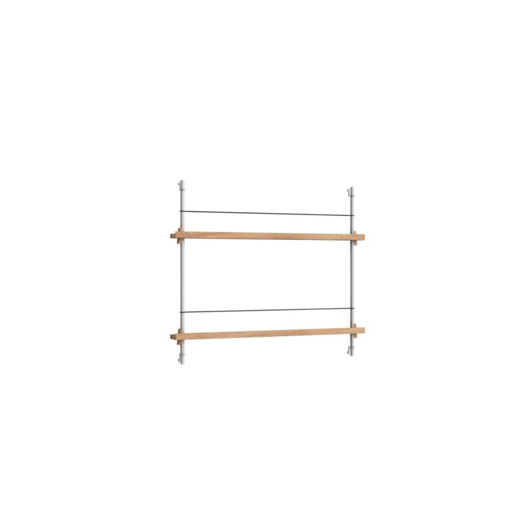 Magazine Shelving Reol Lille Eg/Rustfri Stål