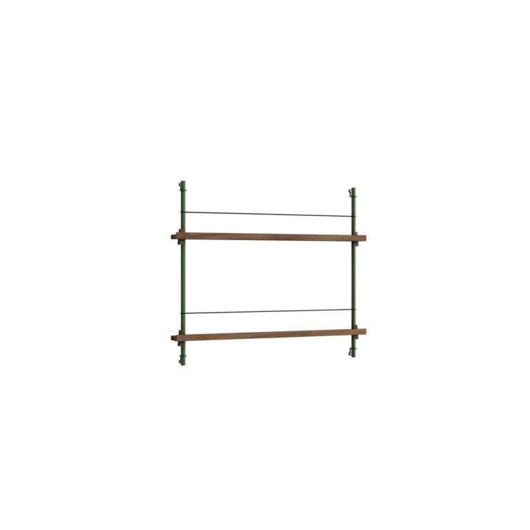 Magazine Shelving Reol Lille Røget Eg/Pine Green