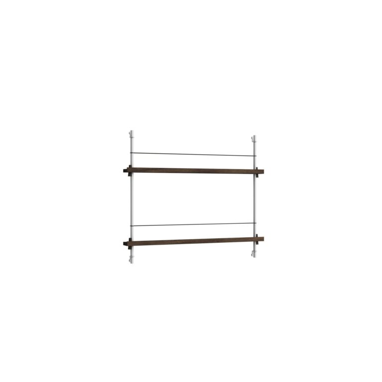 Magazine Shelving Reol Lille Røget Eg/Rustfri Stål