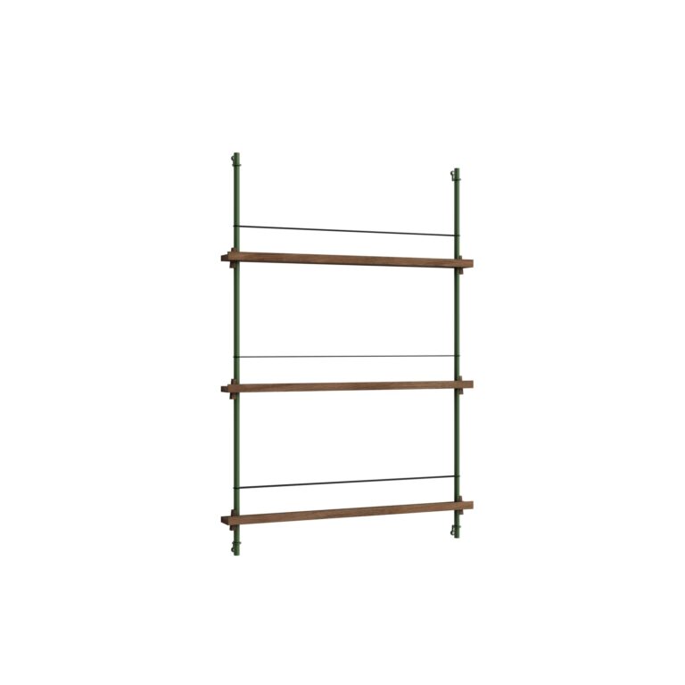 Magazine Shelving Reol Medium Røget Eg/Pine Green