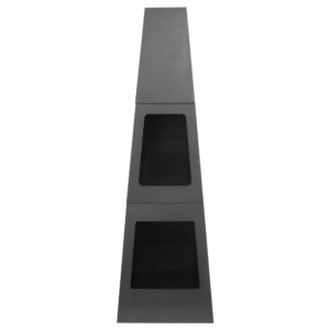 Mareld Udendørs Pejs Med Opbevaring Sort