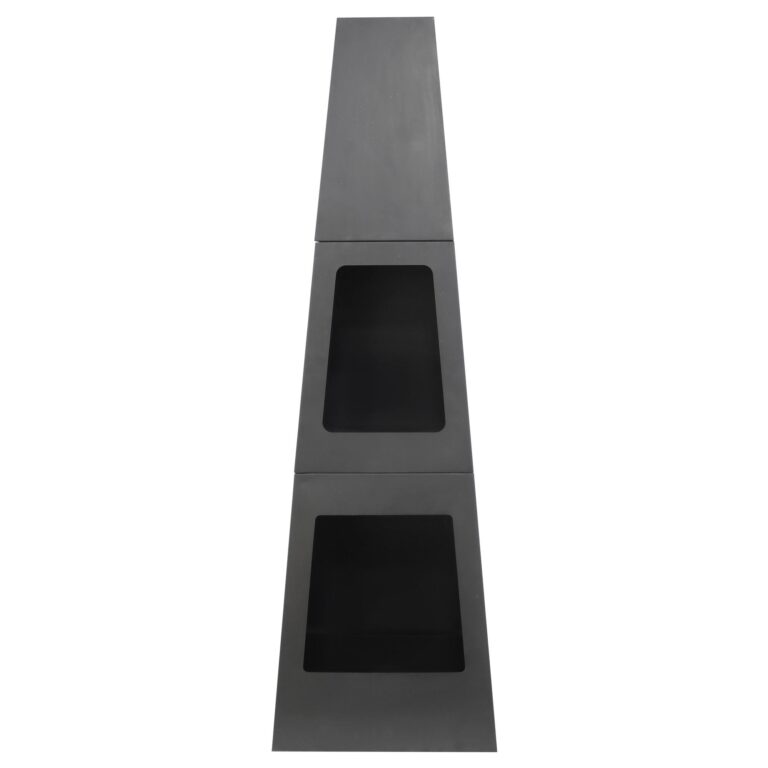 Mareld Udendørs Pejs Med Opbevaring Sort