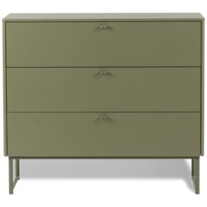Mavis Deus Kommode 3 Skuffer - Kommoder Mdf Olivengrøn - 1415OM