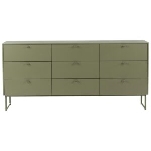Mavis Deus Kommode 9 Skuffer - Kommoder Mdf Olivengrøn - 1415OL