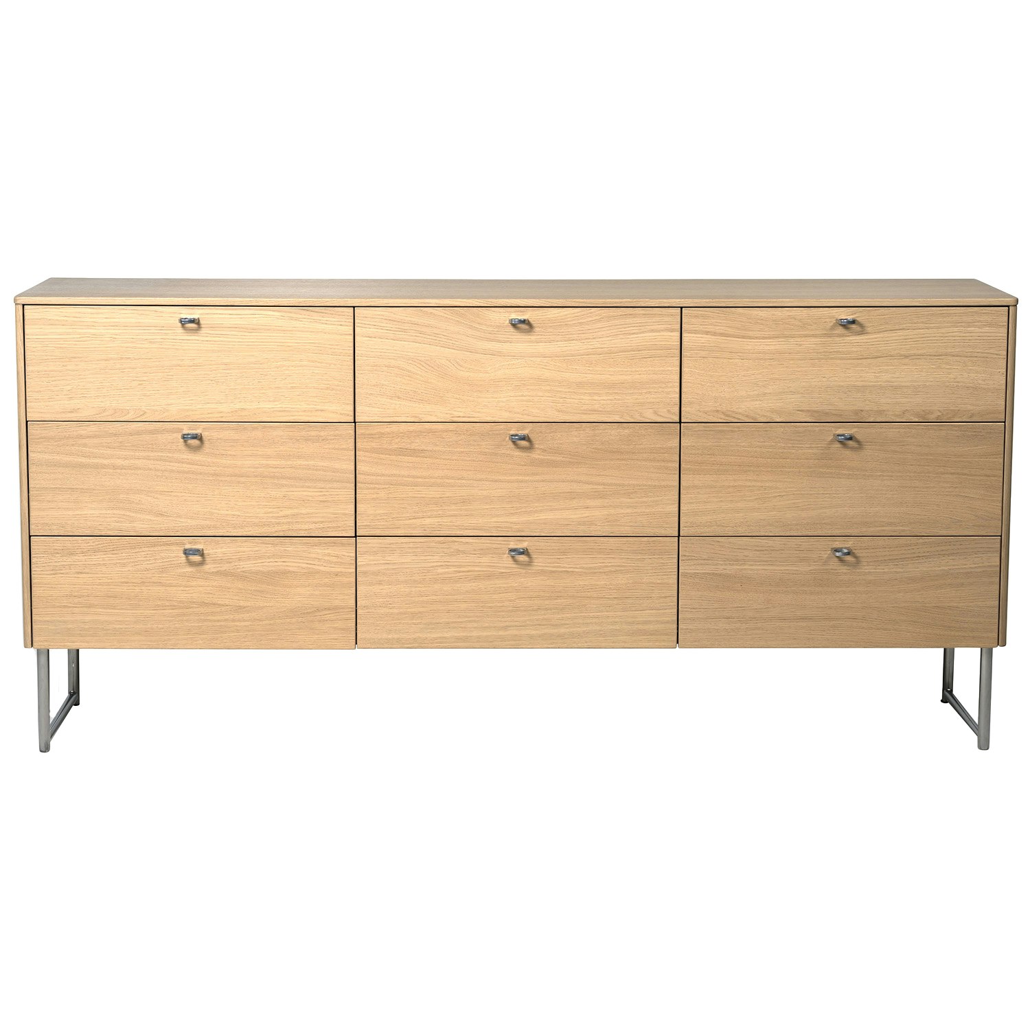 Mavis Deus Kommode Hvid Pigmenteret Eg 9 Skuffer - Kommoder Egefinér Hvidpigmenteret Eg - 14158L