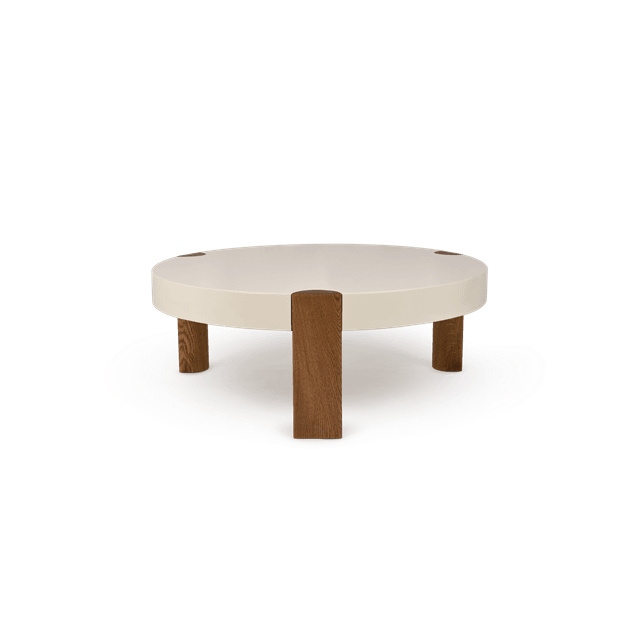 Mazo Fer Sofabord Ø80 Hvid/Eg