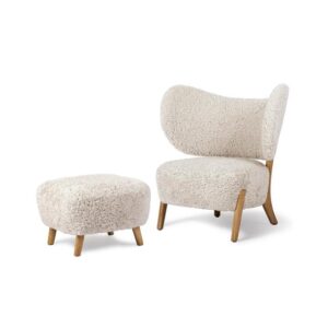 Mazo TMBO Lænestol Med Puf Sheepskin Moonlight/Eg