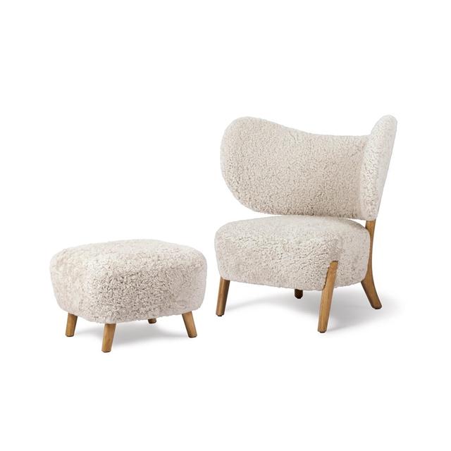 Mazo TMBO Lænestol Med Puf Sheepskin Moonlight/Eg