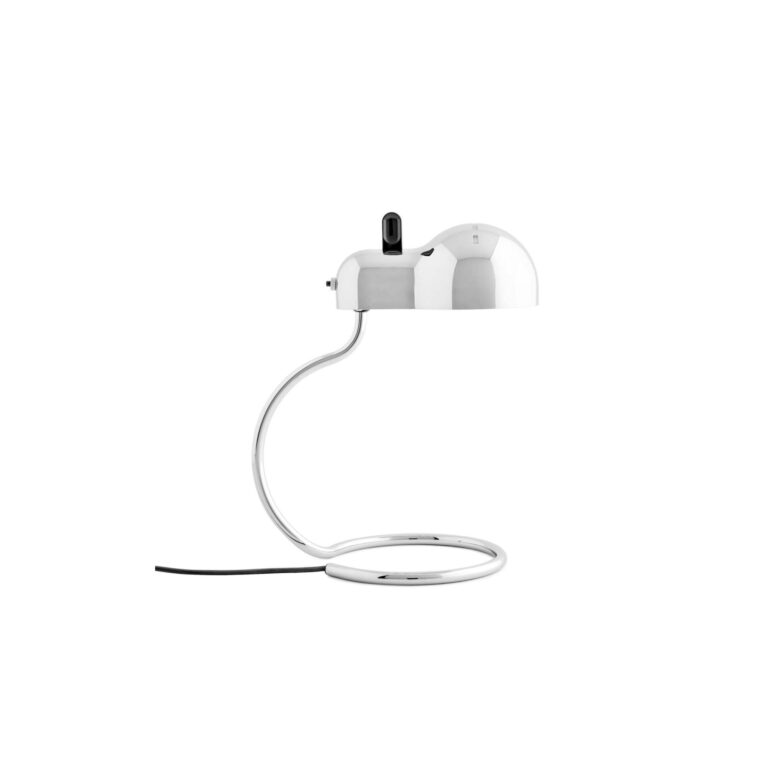 Minitopo Bordlampe Hvid/Krom