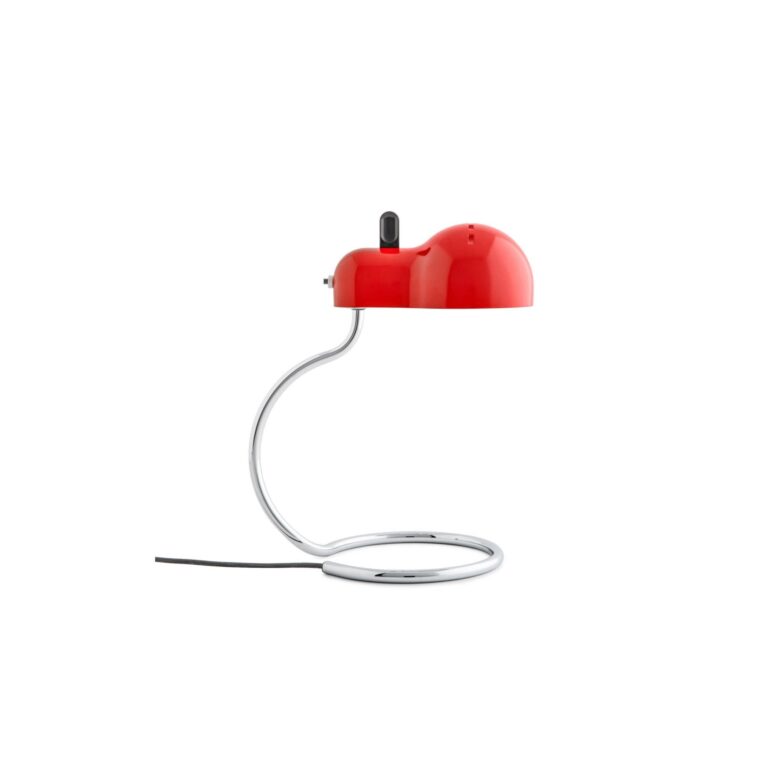 Minitopo Bordlampe Hvid/Rød