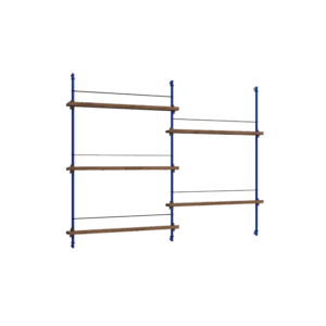 Moebe Magazine Shelving Reol Høj Eg/Deep Blue