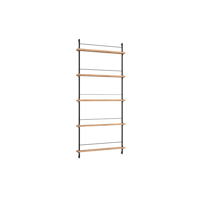 Moebe Magazine Shelving Reol Høj Eg/Sort