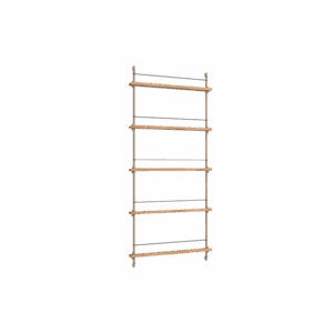 Moebe Magazine Shelving Reol Høj Eg/Warm Grey