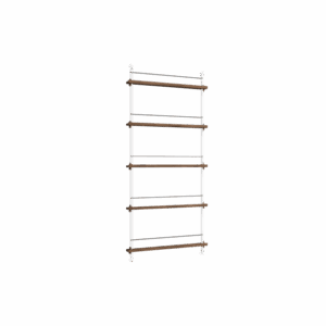 Moebe Magazine Shelving Reol Høj Røget Eg/Hvid