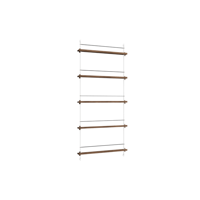 Moebe Magazine Shelving Reol Høj Røget Eg/Hvid