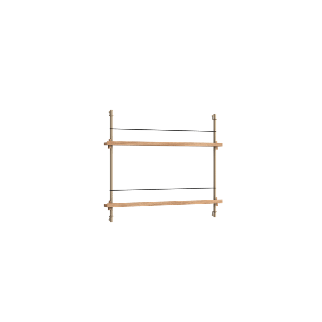 Moebe Magazine Shelving Reol Lille Eg/Warm Grey