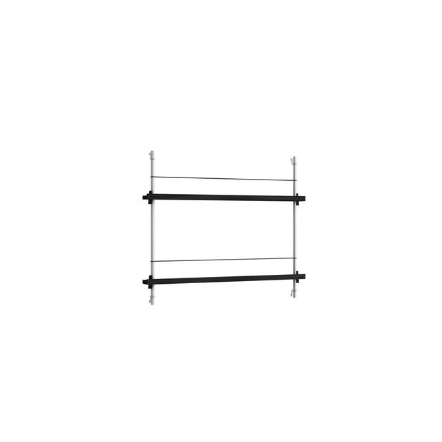 Moebe Magazine Shelving Reol Lille Sort/Rustfri Stål
