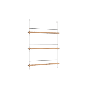 Moebe Magazine Shelving Reol Medium Eg/Hvid