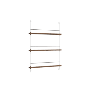 Moebe Magazine Shelving Reol Medium Røget Eg/Hvid