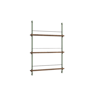 Moebe Magazine Shelving Reol Medium Røget Eg/Pine Green