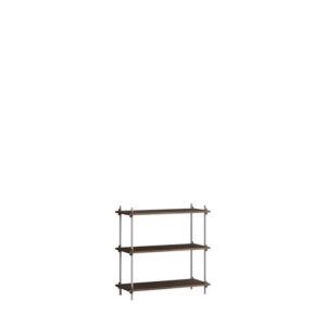 Moebe Shelving Classic Reol Røget Eg/Rustfri Stål
