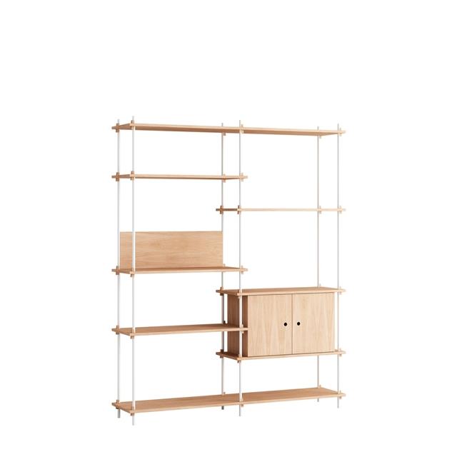 Moebe Shelving Reol Høj Eg/Hvid