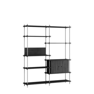 Moebe Shelving Reol Høj Sort/Rustfri Stål