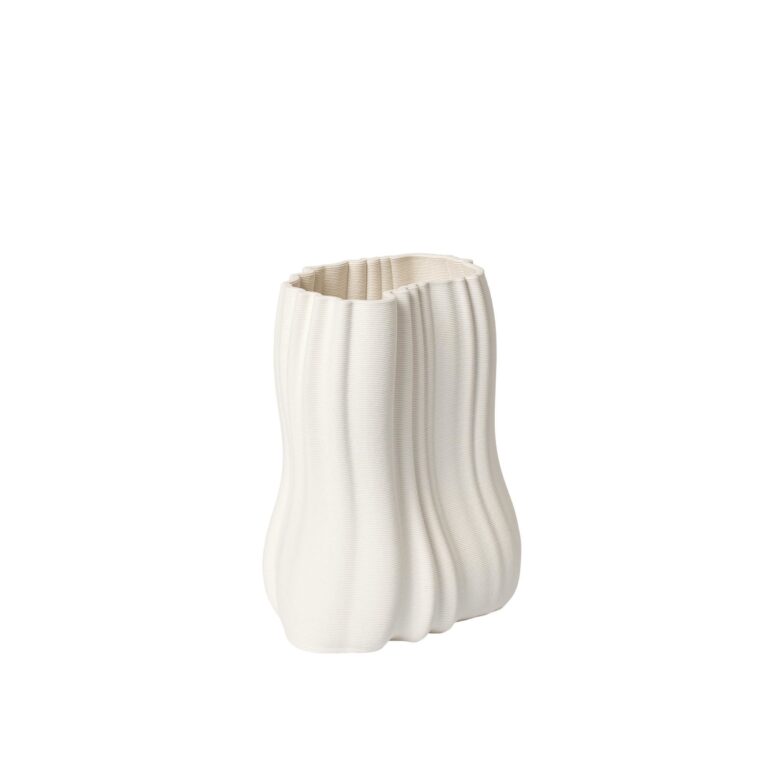 Moire Vase H20 Off White