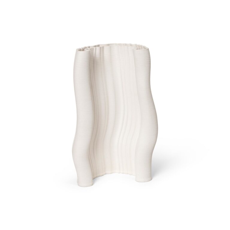 Moire Vase Råhvid