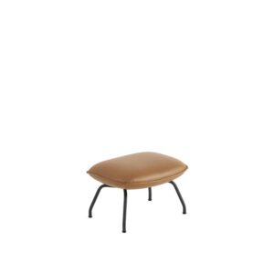 Muuto Doze Ottoman Læder Polstret Cognac/Anthracite Sort