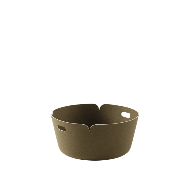 Muuto Restore Rund Kurv Ø52 Brungrøn