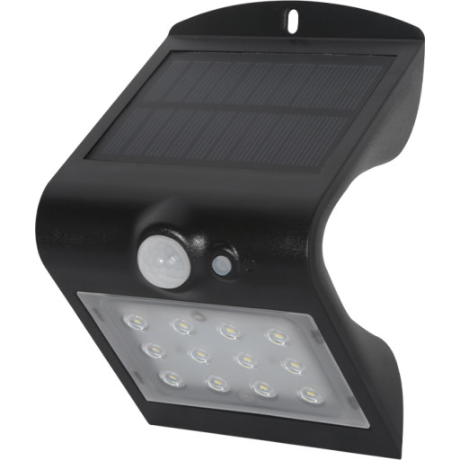 Mylight væglampe med sensor & solcelle, 2W